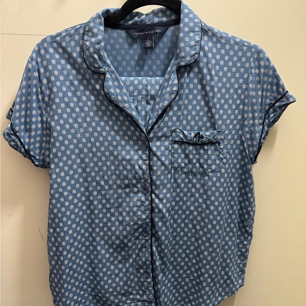 Tommy Hilfiger Blue Pajama Top